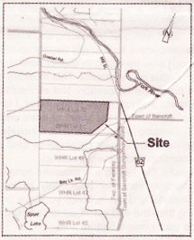 Map of proposed quarry location as published in the Bancroft Times June 4 2015